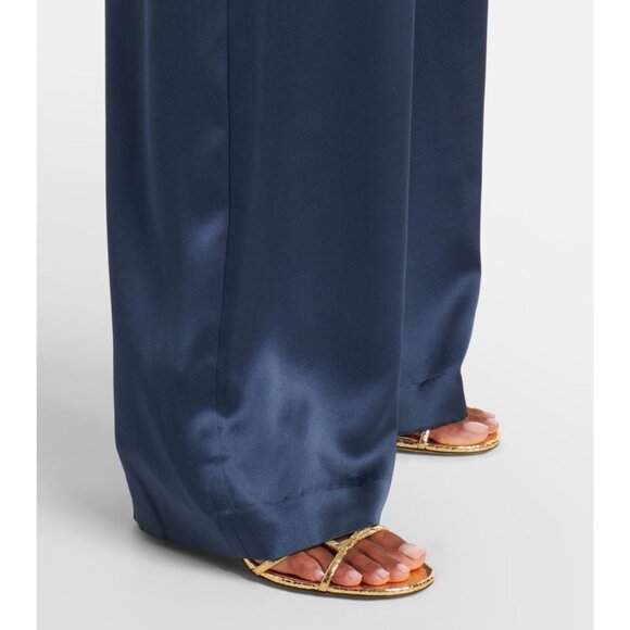 The Sei Wide Leg Trousers in Ink 2 New Womens Silk Pants - Picture 12 of 13